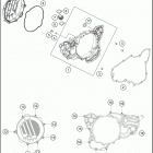 2019 250 XC-W TPI ENGINE Кожух сцепления