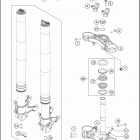 2017 1290 SUPER DUKE GT GREY CHASSIS Передняя вилка