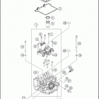 2019 RC 390 BLACK ENGINE Головка цилиндров