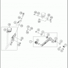 2018 390 DUKE ORANGE CHASSIS Тормозной цилиндр задний