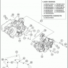 2018 250 XC-W ENGINE Картер двигателя