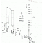 2019 RC 390 BLACK CHASSIS Передняя вилка