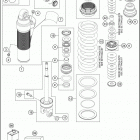 2017 250 XC-W CHASSIS Амортизатор в разборе