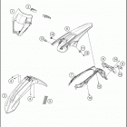 2018 500 EXC-F CHASSIS Обтекатель , крылья