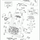 2017 1290 SUPER DUKE GT GREY ENGINE Головка цилиндра задняя