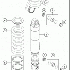 2018 1290 SUPER DUKE GT BLACK CHASSIS Амортизатор в разборе