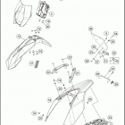 2017 690 ENDURO R CHASSIS Обтекатель , крылья