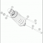 2019 390 DUKE WHITE CHASSIS Амортизатор