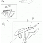 2017 350 SX-F CHASSIS T ank, sea t , cover