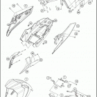 2018 390 DUKE ORANGE CHASSIS Обтекатель , крылья
