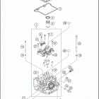 2020 390 DUKE ENGINE Головка цилиндров