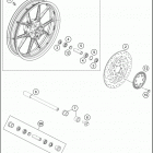 2019 390 DUKE WHITE CHASSIS Переднее колесо