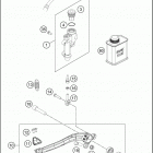 2017 250 XC-W CHASSIS Тормозной цилиндр задний