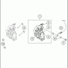 2019 390 DUKE WHITE CHASSIS Передний суппорт