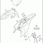 2017 50 SX CHASSIS Обтекатель , крылья