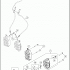 2017 1290 SUPER DUKE GT GREY CHASSIS Передний тормозной суппорт