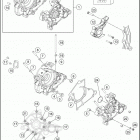 2019 50 SX ENGINE Картер двигателя