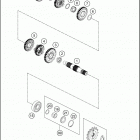 2019 RC 390 BLACK ENGINE Трансмиссия 2-контрпривод