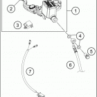 2019 390 DUKE WHITE CHASSIS Front brake control