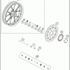 2019 RC 390 BLACK CHASSIS Переднее колесо