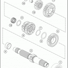 2017 1090 ADVENTURE R ENGINE Трансмиссия-ведомый вал