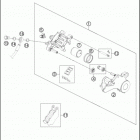 2017 690 DUKE WHITE CHASSIS Тормозной суппорт задний