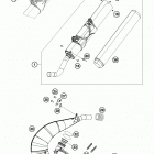 250 XC-W CHASSIS Глушитель