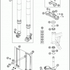2017 50 SX MINI CHASSIS Передняя вилка