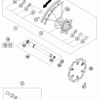 250 XC-W CHASSIS Переднее колесо