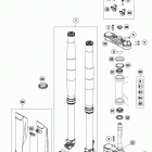 250 XC-W CHASSIS Передняя вилка