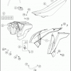 2017 85 SX CHASSIS T ank, sea t , cover