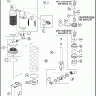 2017 85 SX CHASSIS Shock absorber dissassembled