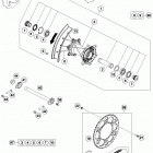 250 XC-W CHASSIS Переднее колесо