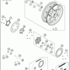 2017 690 DUKE WHITE CHASSIS Переднее колесо