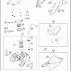 2017 690 DUKE WHITE CHASSIS T ank, sea t , cover