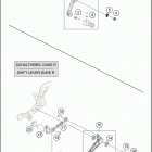 2016 690 DUKE WHITE ENGINE Рычаг переключения