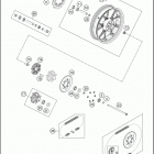 2017 390 DUKE BLACK ABS CHASSIS Переднее колесо