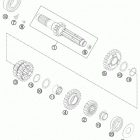 250 XC-F ENGINE Трансмиссия-ведомый вал