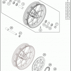 2017 690 DUKE WHITE CHASSIS Переднее колесо