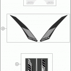 2017 150 XC-W CHASSIS Наклейки