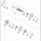 2017 FX 350 ENGINE Трансмиссия-ведомый вал