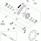 250 XC-F CHASSIS Переднее колесо