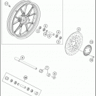 2017 390 DUKE BLACK ABS CHASSIS Переднее колесо
