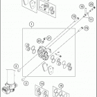 2017 85 SX CHASSIS Передний тормозной суппорт