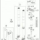 2017 250 XC-W CHASSIS Передняя вилка