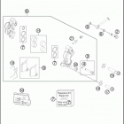 2017 50 SX CHASSIS Передний тормозной суппорт
