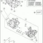 2017 150 XC-W ENGINE Картер двигателя