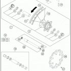 2017 250 XC-F CHASSIS Переднее колесо