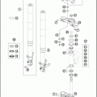 2017 690 DUKE WHITE CHASSIS Передняя вилка