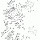 2017 1290 SUPER DUKE R WHITE CHASSIS T ank, sea t , cover